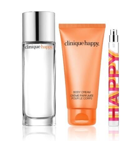 Clinique Perfectly Happy lahjasetti EDP 50 ml + EDP 10 ml + vartalovoide 75 ml hinta ja tiedot | Naisten hajuvedet | hobbyhall.fi