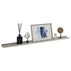 vidaXL Seinähyllyt 2 kpl betoninharmaa 115x9x3 cm hinta ja tiedot | Hyllyt | hobbyhall.fi