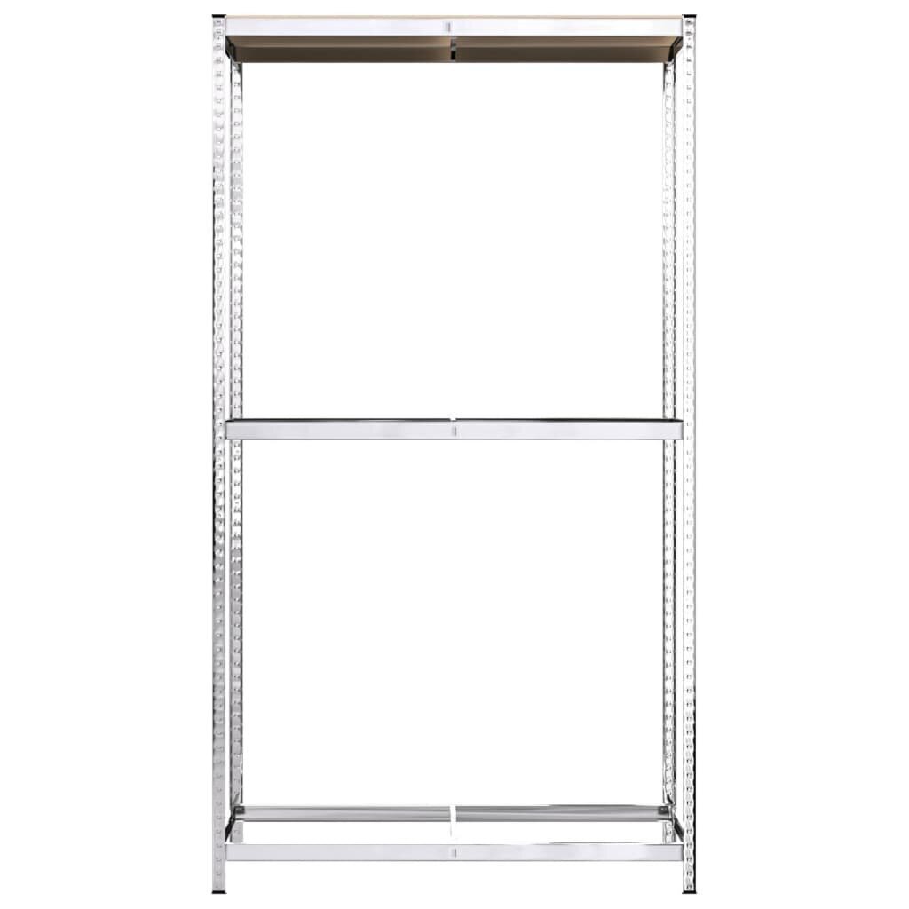 vidaXL 2-tasoinen Rengasteline 3 kpl hopea 110x40x180 cm teräs hinta ja tiedot | Varastohyllyt | hobbyhall.fi