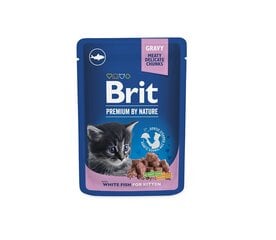 Brit Premium White Fish Kitten kissan märkäruoka, 100 g x 12 hinta ja tiedot | Kissanruoka | hobbyhall.fi