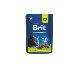 Brit Premium Lamb märkäruoalle steriloiduille kissoille, 100 g x 12 hinta ja tiedot | Kissanruoka | hobbyhall.fi