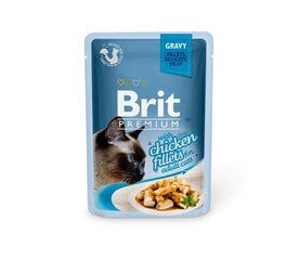 Brit Premium Delicate Filets Gravy Chicken kissan märkäruoka, 85g x 12 hinta ja tiedot | Kissanruoka | hobbyhall.fi