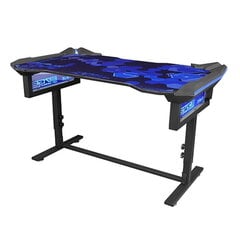 Pelipöytä E-Blue EGT004, musta/sininen hinta ja tiedot | Tietokonepöydät ja työpöydät | hobbyhall.fi