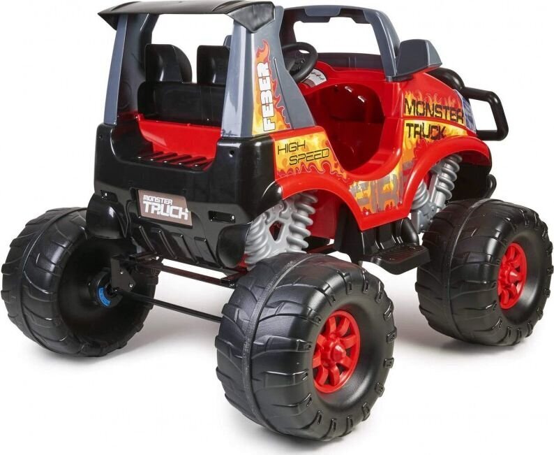 Kaksipaikkainen sähköauto lapsille Feber Monster Truck Challenger, 12V, punainen hinta ja tiedot | Lasten sähköautot | hobbyhall.fi