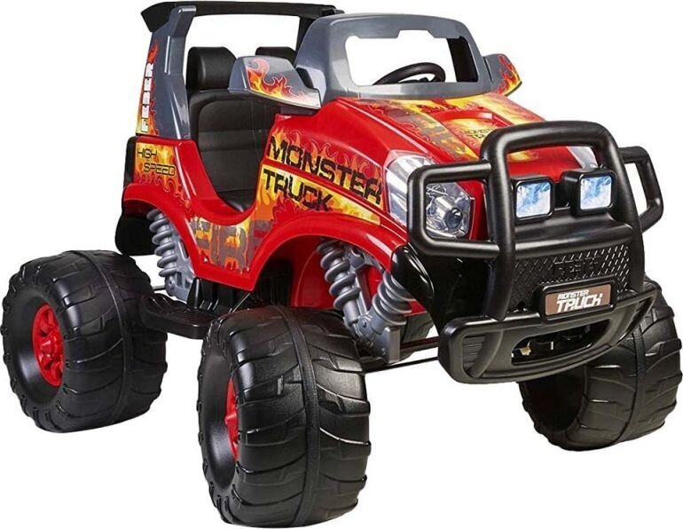 Kaksipaikkainen sähköauto lapsille Feber Monster Truck Challenger, 12V, punainen hinta ja tiedot | Lasten sähköautot | hobbyhall.fi