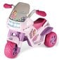 Kolmipyöräinen lasten sähkömoottoripyörä Peg Perego Flower Princess 6V, vaaleanpunainen hinta ja tiedot | Lasten sähköautot | hobbyhall.fi