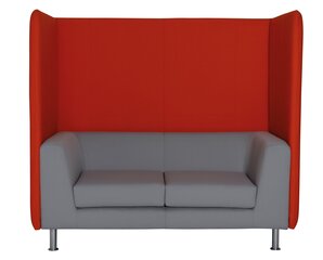 Kolmen istuttava sohva akustisella seinällä Wood Garden Notre Dame, harmaa/punainen hinta ja tiedot | Sohvat ja vuodesohvat | hobbyhall.fi