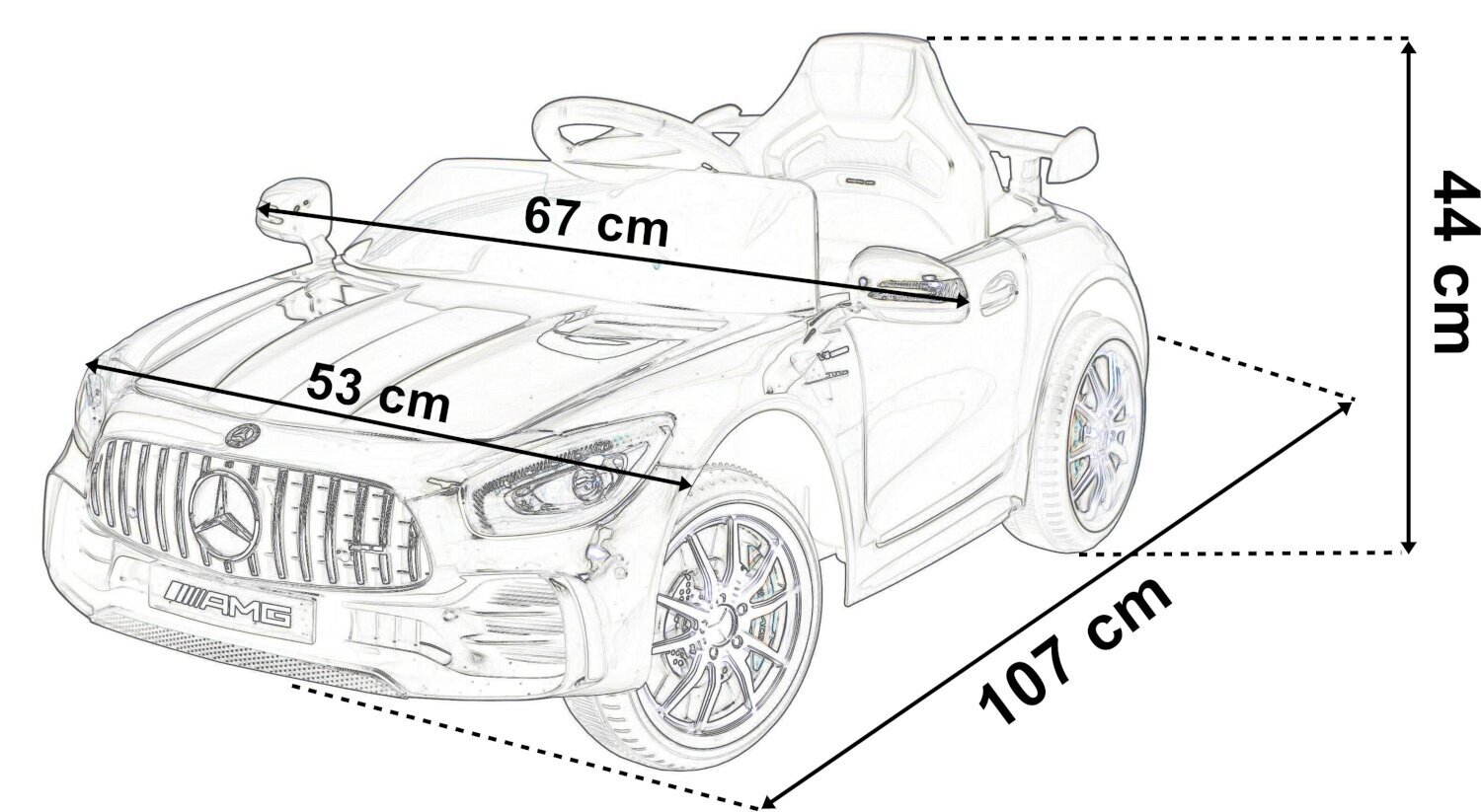 MERCEDES AMG GTR -sähköauto musta hinta ja tiedot | Lasten sähköautot | hobbyhall.fi