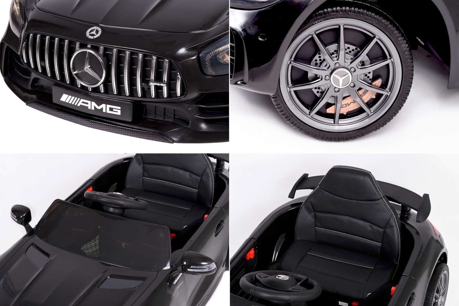 MERCEDES AMG GTR -sähköauto musta hinta ja tiedot | Lasten sähköautot | hobbyhall.fi