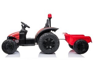 Lasten yksipaikkainen sähköauto HZB-200 traktori perävaunulla, punainen hinta ja tiedot | Lasten sähköautot | hobbyhall.fi