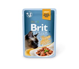 Brit Premium Delicate Filets Gravy Tuna kissan märkäruoka, 85g x 12 hinta ja tiedot | Kissanruoka | hobbyhall.fi