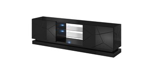 TV-kaappi Cama Mebles Qiu 200, musta hinta ja tiedot | TV-tasot | hobbyhall.fi