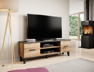 TV-kaappi Cama Meble Lotta 160 2D2K, ruskea/musta hinta ja tiedot | TV-tasot | hobbyhall.fi