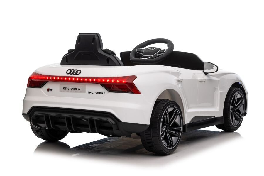 Akkukäyttöinen auto Audi E-Tron GT QLS-6888, valkoinen hinta ja tiedot | Lasten sähköautot | hobbyhall.fi