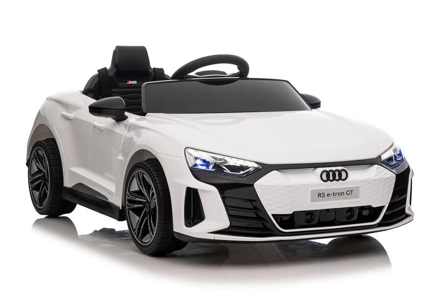 Akkukäyttöinen auto Audi E-Tron GT QLS-6888, valkoinen hinta ja tiedot | Lasten sähköautot | hobbyhall.fi