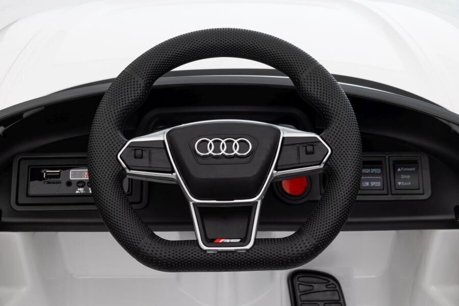 Akkukäyttöinen auto Audi E-Tron GT QLS-6888, valkoinen hinta ja tiedot | Lasten sähköautot | hobbyhall.fi