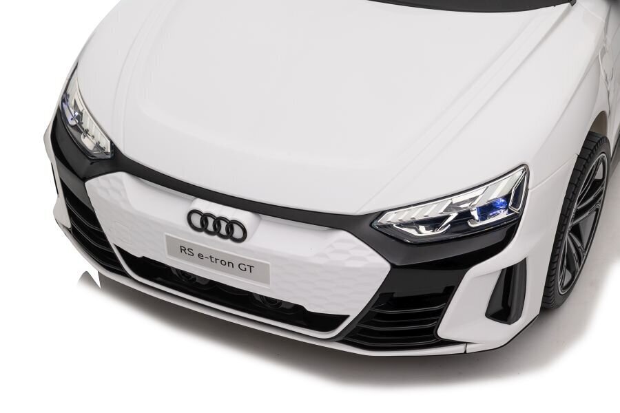 Akkukäyttöinen auto Audi E-Tron GT QLS-6888, valkoinen hinta ja tiedot | Lasten sähköautot | hobbyhall.fi