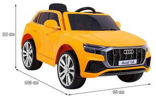 Yksipaikkainen lasten sähköauto Audi Q8 Lift, keltainen hinta ja tiedot | Lasten sähköautot | hobbyhall.fi