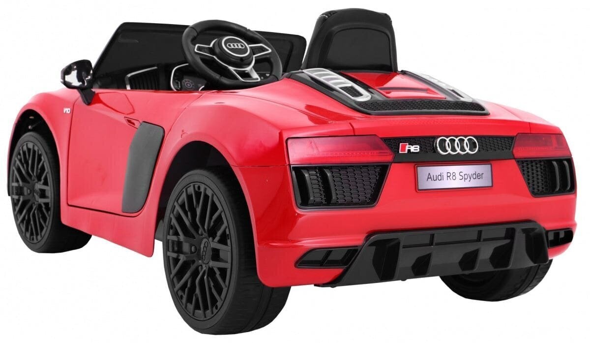 Lasten yksipaikkainen sähköauto Audi R8 Spyder, punainen hinta ja tiedot | Lasten sähköautot | hobbyhall.fi