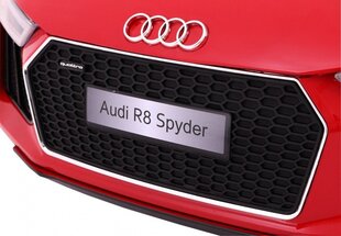 Lasten yksipaikkainen sähköauto Audi R8 Spyder, punainen hinta ja tiedot | Lasten sähköautot | hobbyhall.fi