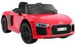 Lasten yksipaikkainen sähköauto Audi R8 Spyder, punainen hinta ja tiedot | Lasten sähköautot | hobbyhall.fi