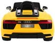 Yksipaikkainen lasten sähköauto Audi R8 Spyder, keltainen hinta ja tiedot | Lasten sähköautot | hobbyhall.fi