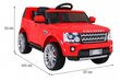 Yksipaikkainen lasten sähköauto Land Rover Discovery, punainen hinta ja tiedot | Lasten sähköautot | hobbyhall.fi