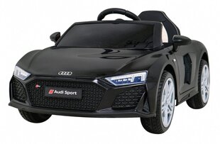 Yksipaikkainen lasten sähköauto Audi R8, musta hinta ja tiedot | Lasten sähköautot | hobbyhall.fi