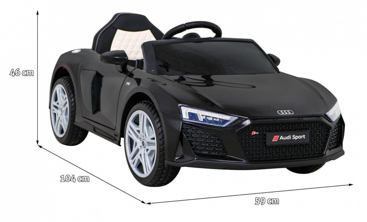 Yksipaikkainen lasten sähköauto Audi R8, musta hinta ja tiedot | Lasten sähköautot | hobbyhall.fi