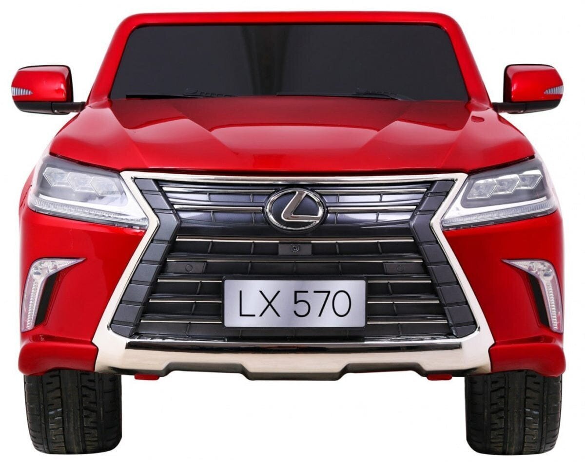 Kaksipaikkainen lasten sähköauto Lexus LX570, punainen hinta ja tiedot | Lasten sähköautot | hobbyhall.fi