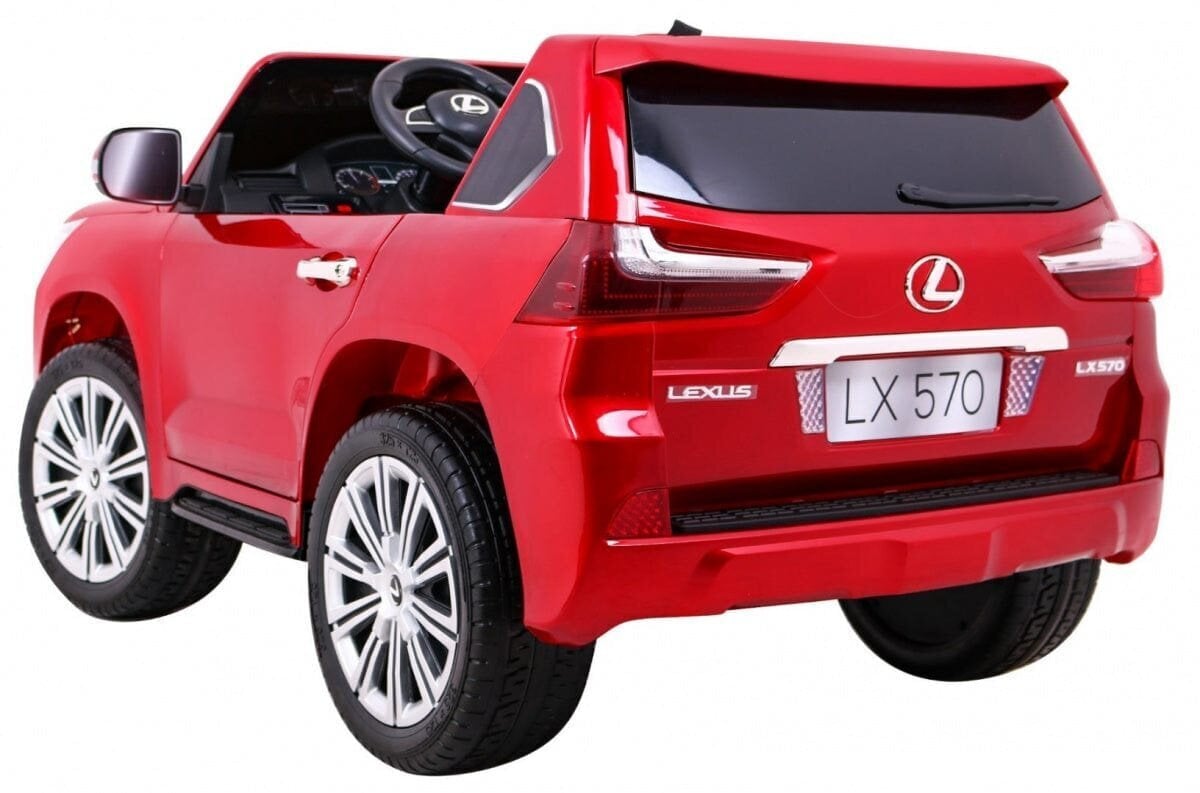 Kaksipaikkainen lasten sähköauto Lexus LX570, punainen hinta ja tiedot | Lasten sähköautot | hobbyhall.fi