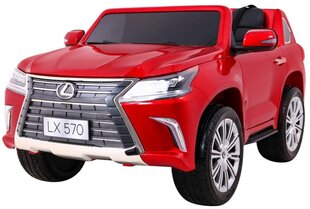 Kaksipaikkainen lasten sähköauto Lexus LX570, punainen hinta ja tiedot | Lasten sähköautot | hobbyhall.fi