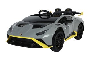 Yksipaikkainen sähköauto Lamborghini Lean Toys, harmaa hinta ja tiedot | Lasten sähköautot | hobbyhall.fi