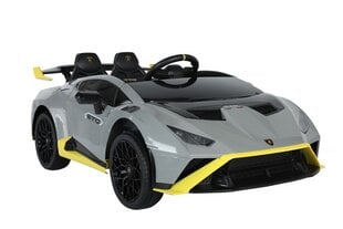 Yksipaikkainen sähköauto Lamborghini Lean Toys, harmaa hinta ja tiedot | Lasten sähköautot | hobbyhall.fi