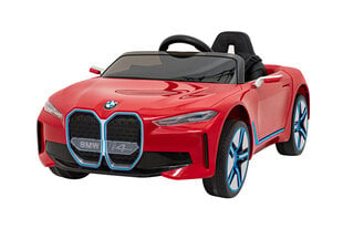 Yksipaikkainen sähköauto lapsille BMW I4, punainen hinta ja tiedot | Lasten sähköautot | hobbyhall.fi