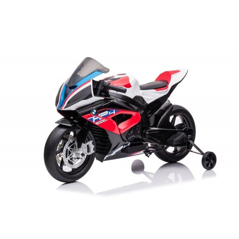 Akkukäyttöinen moottoripyörä lapsille Lean Toys BMW HP4 Race JT5001, punainen hinta ja tiedot | Lasten sähköautot | hobbyhall.fi