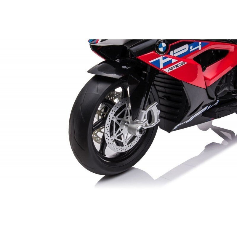 Akkukäyttöinen moottoripyörä lapsille Lean Toys BMW HP4 Race JT5001, punainen hinta ja tiedot | Lasten sähköautot | hobbyhall.fi