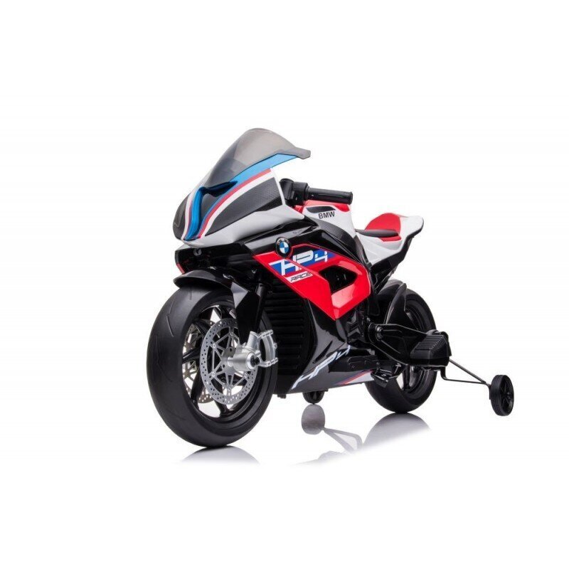 Akkukäyttöinen moottoripyörä lapsille Lean Toys BMW HP4 Race JT5001, punainen hinta ja tiedot | Lasten sähköautot | hobbyhall.fi