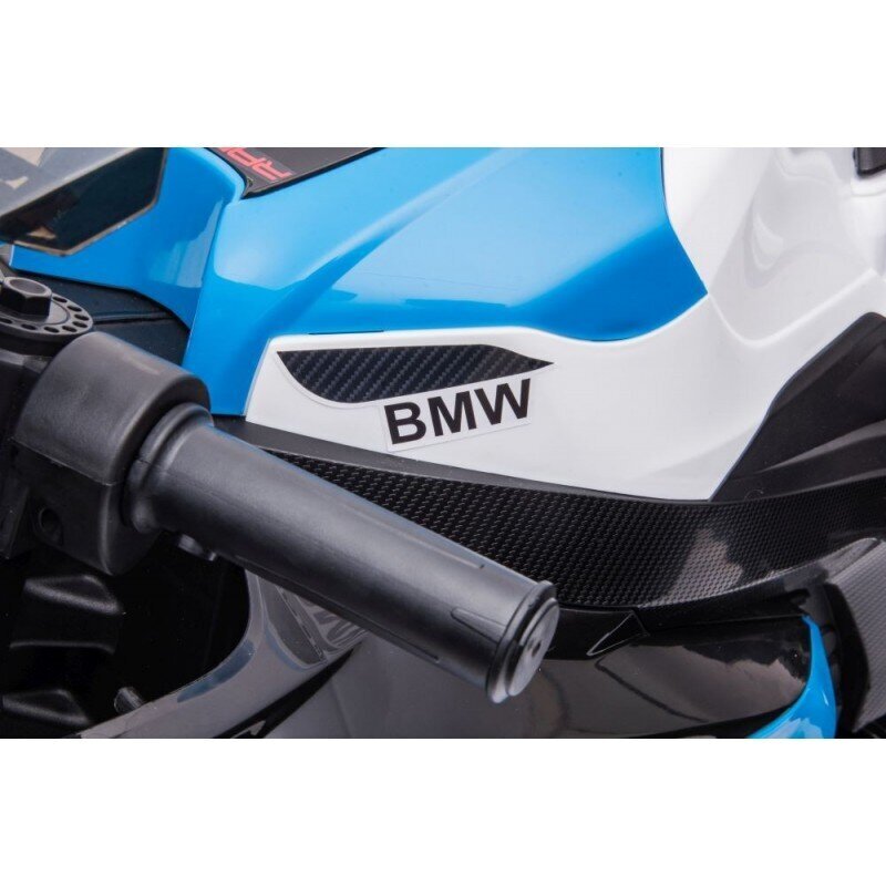 Akkukäyttöinen moottoripyörä lapsille Lean Toys BMW HP4 Race JT5001, sininen hinta ja tiedot | Lasten sähköautot | hobbyhall.fi