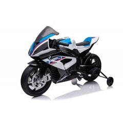 Ladattava moottoripyörä lapsille Lean Toys BMW HP4 Race JT5001, valkoinen hinta ja tiedot | Lasten sähköautot | hobbyhall.fi