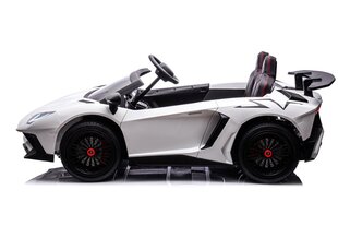Kaksipaikkainen lasten sähköauto Lamborghini Aventador SV Strong vehicle, valkoinen hinta ja tiedot | Lasten sähköautot | hobbyhall.fi