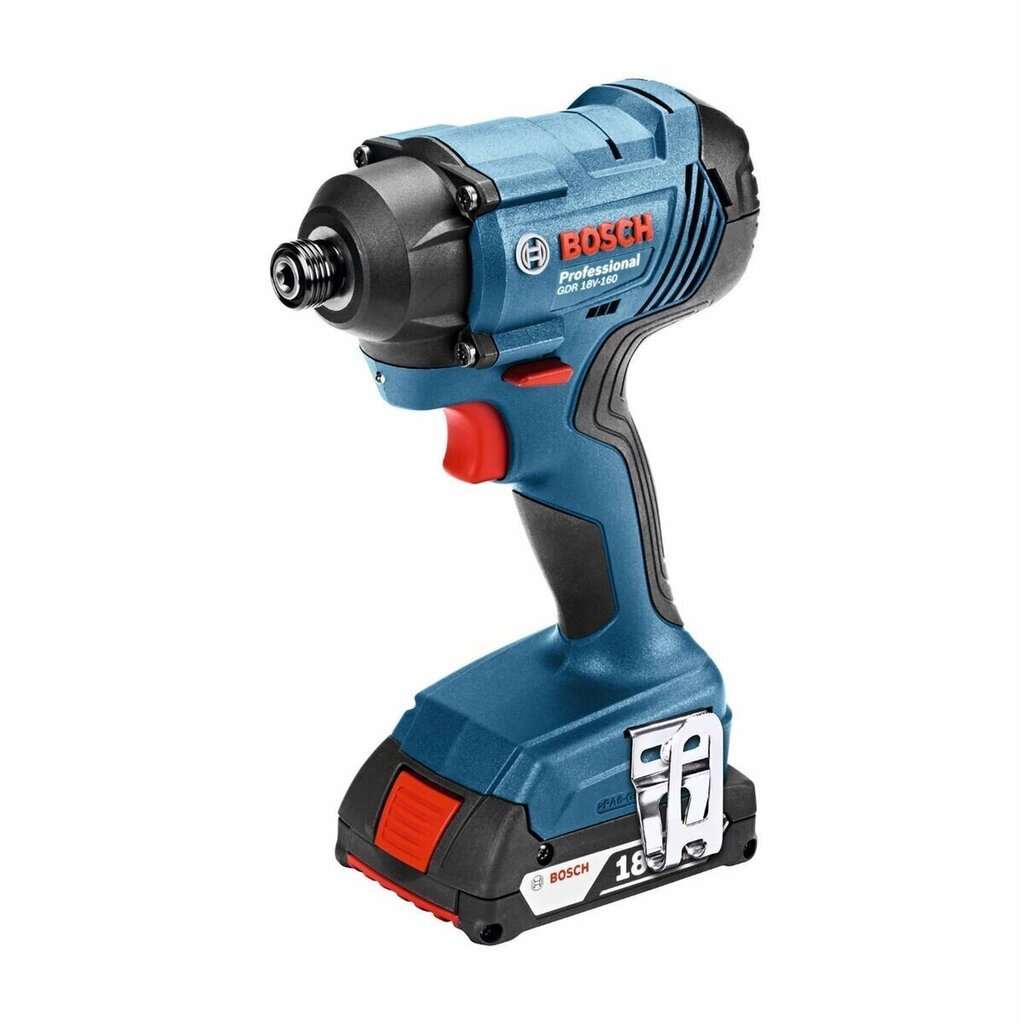 Iskuruuvimeisseli Bosch GDR 18V-160 2x2Ah 06019G5100 hinta ja tiedot | Akkuporakoneet ja ruuvinvääntimet | hobbyhall.fi