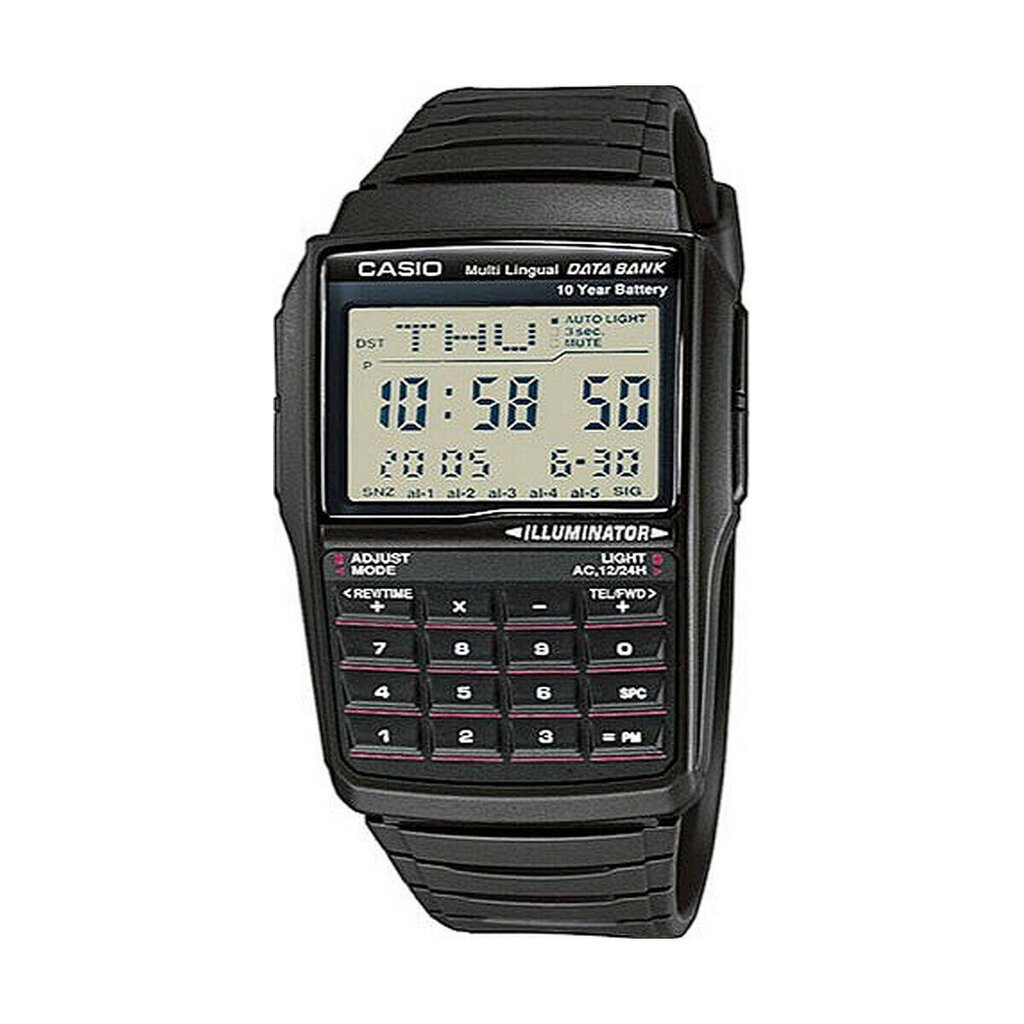 Kello miehille Casio Databank Calculator Steel hinta ja tiedot | Miesten kellot | hobbyhall.fi