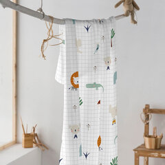 Muslin Haciendo el Indio Jungle, valkoinen, 120 x 120 cm hinta ja tiedot | Vauvan hoitoalustat ja tekstiilit | hobbyhall.fi