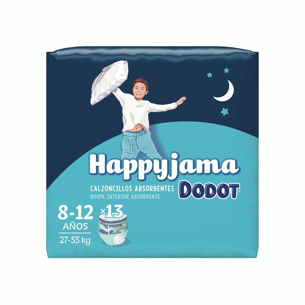 Kertakäyttövaipat Dodot Happyjama 8 (27-55kg.) S05100792, 13 kpl. hinta ja tiedot | Vaipat | hobbyhall.fi