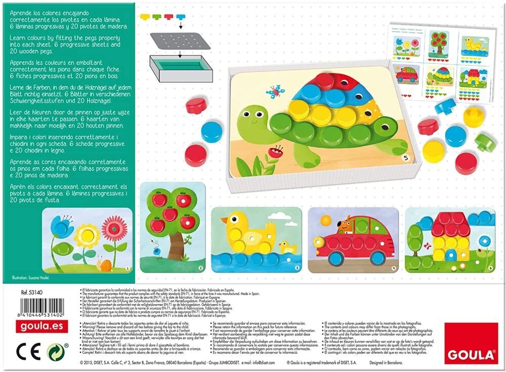 Wooden Mosaic Baby Color, Goula 53140 hinta ja tiedot | Kehittävät lelut | hobbyhall.fi