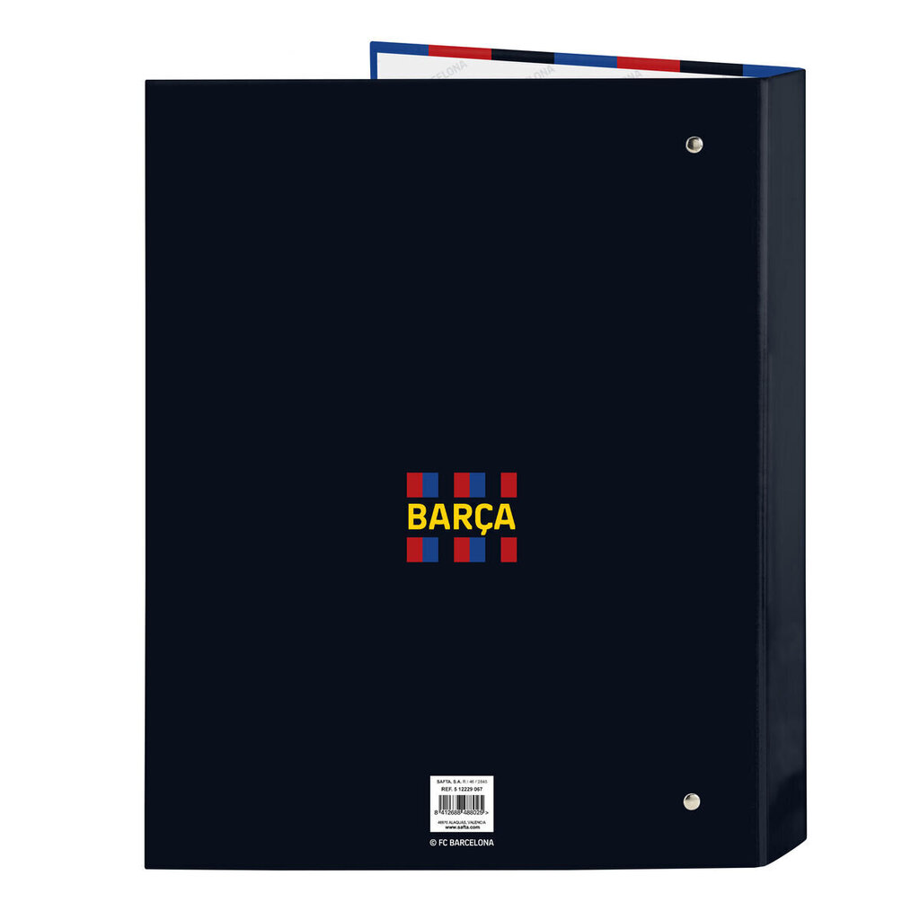 Rengaskansio F.C. Barcelona, ​​​​A4, 26,5 x 33 x 4 cm, kastanja, tummansininen hinta ja tiedot | Toimistotarvikkeet | hobbyhall.fi