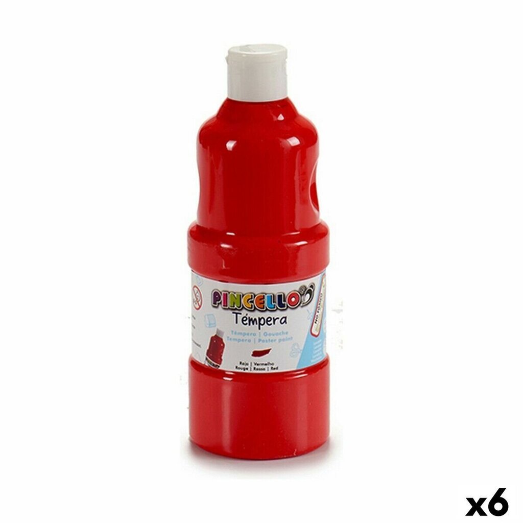 Guassi, punainen, 400 ml, 6 kpl. hinta ja tiedot | Taide- ja askartelutarvikkeet | hobbyhall.fi