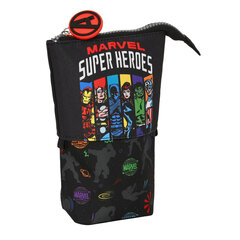 The Avengers Super Heroes pystysuora kynäkotelo, musta, 8 x 19 x 6 cm hinta ja tiedot | Penaalit | hobbyhall.fi