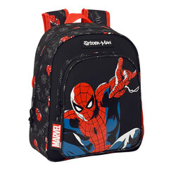 Reppu Spiderman Hero, musta, 27 x 33 x 10 cm hinta ja tiedot | Koulureput ja -laukut | hobbyhall.fi